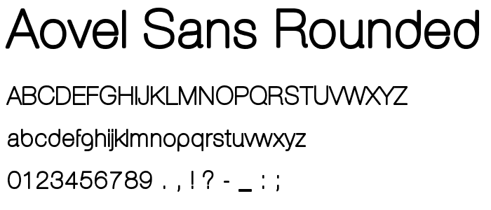 Aovel Sans Rounded police